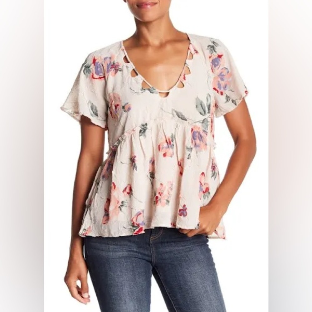 Lucky Brand Tops Lucky Brand Shirt Floral V-Neck Women's Top, Euc, Size S